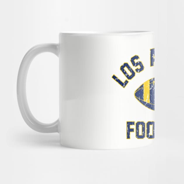 Retro Los Angeles Football Distressed Logo by Double-Double Designs